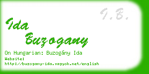 ida buzogany business card